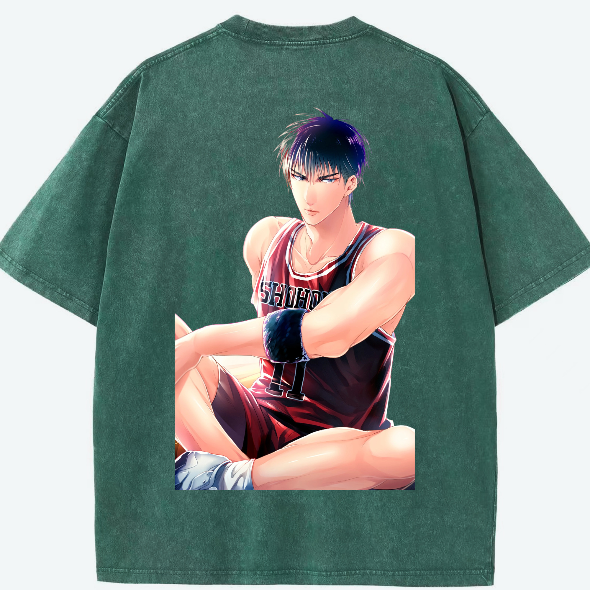 （画像用） SLAM DUNK／スラムダンク 綿100% ヴィンテージ風 半袖Tシャツ（背面プリント）